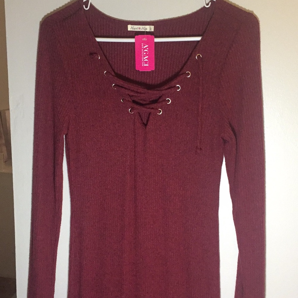 Lace up sweater dress (NWT)